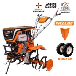 Motosapatoare RURIS 918K 18 CP, 2+1 trepte, latime lucru 75-110 cm + roti cauciuc 6.00-12+rarita