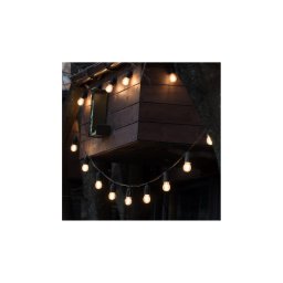 Ghirlandă solară LED dimabilă STARLIGHT NEO 20 x E27 / 3,7 V, 2700 K, IP54, 2400 mAh, 21,5 m + telecomandă