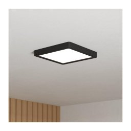Eglo 901329 - Plafonieră LED FUEVA pentru baie, 10,5 W, 230 V, 22 x 22 cm, IP44, neagră
