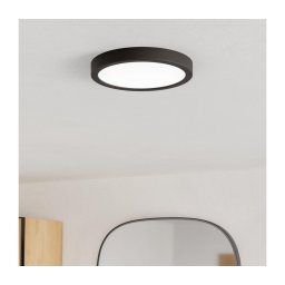 Eglo 901325 - Plafonieră LED pentru baie FUEVA, 11,5W/230V, Ø21,1 cm, IP44, neagră