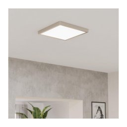 Eglo 901322 - Plafonieră LED FUEVA LED/13W/230V 2700/4000/6500K 29x29 cm crom