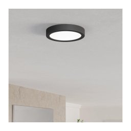 Eglo 901324 - Plafonieră LED pentru baie FUEVA, 7,5W, 230V, Ø16,6 cm, IP44, neagră
