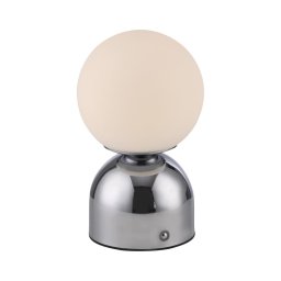 Schöner Wohnen 19218-17 - Lampă de masă LED RUDI, cu dimmer, LED/1,2W/5V, crom lucios