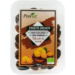 Set 2 x Caise BIO fara Samburi, Uscate la Soare, 250 g, Pronat