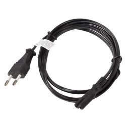 Cablu de alimentare TV / radiocasetofon lungime 1.8m VDE Lanberg Euro CEE 7/16 la IEC 320 C7 2 pini 10A negru