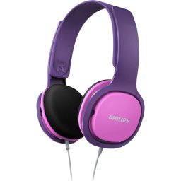 Casti Audio pentru copii Over-Ear Philips, SHK2000PK/00, cu fir, Roz-Mov