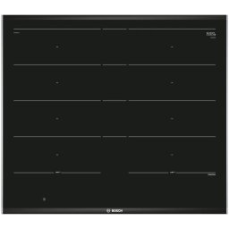 Plita incorporabila Bosch PXY675DC1E, Inductie, 4 zone de gatit, FlexInduction Plus, PerfectFry, 60 cm, Negru