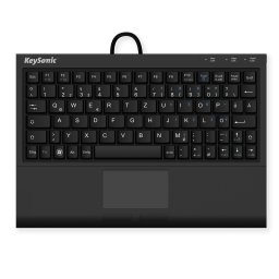 Tastatura office KeySonic ACK-3410(US), USB, Layout US, Touchpad, Negru