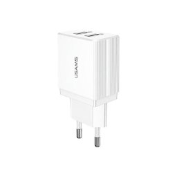 Incarcator Usams 2xUSB T24 2,1A White Only Head, alb