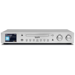Radio cu ceas TechniSat DIGITRADIO 143 CD, DAB+/FM/Internet, Bluetooth, Argintiu