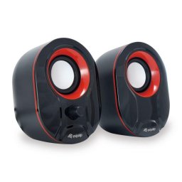 Difuzoar Stereo 2.0 Speaker Equip (245332) pentru computer, Negru-Rosu