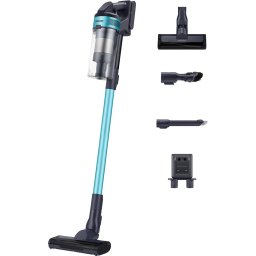 Aspirator vertical SAMSUNG Jet 60 Turbo VS15A6031R1/GE, 0.8l, 21.6V, autonomie max 40 min, albastru-negru