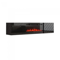 Comoda TV cu semineu electric, Cama Meble Luxe , PDF, 182.6x34.5x37.5cm, Negru