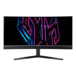 Monitor Gaming OLED Acer Predator 34" X34Vbmiiphuzx, 3440 x 1440, HDMI, DisplayPort, Ecran curbat, Boxe, 175 Hz, 0.1 ms, Negru