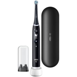 Periuta de dinti electrica Oral-B iO6 cu Tehnologie Magnetica si Micro-Vibratii, Inteligenta artificiala, Display led interactiv, Senzor de presiune Smart, Timer vizibil, 5 moduri, 1 capat, Trusa de calatorie, Negru