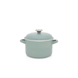 Oala cu capac Standard Wave Verde Metalacemail, 20cm, 4l, Verde pastel