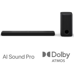 Soundbar LG S77TY, 3.1.3 , 400W, Dolby Atmos, Subwoofer Wireless, HDMI, USB, Negru