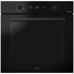 Cuptor electric incorporabil Candy CA6 NP3AT3EHTB, clasa A+, Multi-level, Easy Steam, 78 litri, Hidrolitic, 9 functii, Display + 2 selectoare, soft close, raft telescopic, tava AirFry, Negru