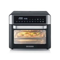 Cuptor electric 2 in 1, Severin TO 2077 , Coace si prajeste, 25 litri, 2200 W, Negru