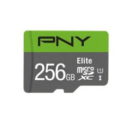 Card de memorie MicroSDXC, PNY Elite, 256 GB + Adaptor SD