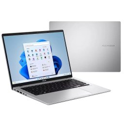 Laptop Asus Vivobook 14 X1407QA-LY043W, Qualcomm X1-26-100, 14 inch, RAM 16 GB, SSD 512 GB, Qualcomm Adreno, Windows 11, Argintiu