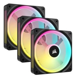 Ventilator Corsair iCUE LINK QX120 RGB Magnetic Dome, Starter Kit, 120 mm, negru