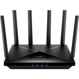 Router wireless CUDY Gigabit WR6500, BE6500, Dual-Band, WiFi 7, 2.4 GHz - 688 Mbps, 5 GHz - 5764 Mbps, Negru