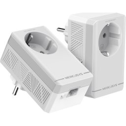 PowerLine Mercusys MP300P KIT, AV600 Passthrough, raza actiune 300 m, viteza transfer pana la 600 Mbps, 2 adaptoare