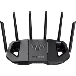 Router Gaming Wireless ASUS TUF Gaming BE9400, BE9400, Tri-Band, Quad-Core 1.5GHz CPU, 256MB/1GB Flash/RAM, 4K-QAM, MLO, 2.5G quad-port, AiProtection, Adaptive QoS, VPN Fusion, Instant Guard, AiMesh