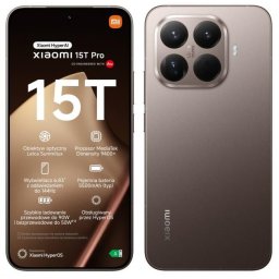 Telefon mobil Xiaomi 15T Pro, 12GB RAM, 1024GB, 5G, Dula SIM, Auriu Mocha