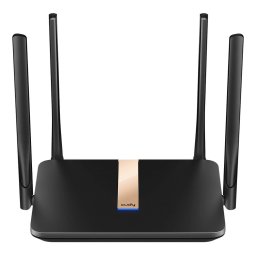 Router wireless Cudy LT500D, AC1200, Banda dubla (2.4 GHz/ 5 GHz), Wi-Fi 5 (802.11ac), 867 Mbit/s, 4G LTE, slot SIM, Negru