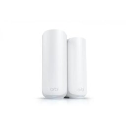Router wireless Netgear Orbi RBE372-100EUS, Banda dubla, 2.4 GHz/ 5 GHz, 3500 Mbit/s, Wi-Fi 7, 2 bucati, Alb