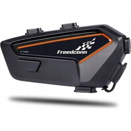 Sistem de comunicare hands‑free pentru motocicleta FreedConn F1 V2 EU, Bluetooth 5.2, Negru