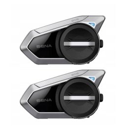 Sistem Intercom pentru Casca Motocicleta Sena 50S-10D, Dual Pack, Bluetooth, Negru-Argintiu