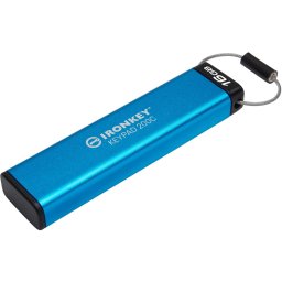 Stick memorie Kingston IronKey Keypad 200, 16 GB, USB-C 3.2 Gen 1, Albastru