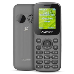 Telefon Mobil Allview L803, Dual SIM, 2G, 32MB, microSD, bluetooth, radio, lanterna, USB C, Gri