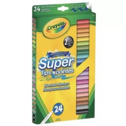 Crayola: Set de carioci lavabile cu vârf subțire, 24 de bucăți