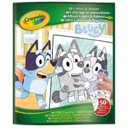 Crayola: carte de colorat cu autocolante - Bluey