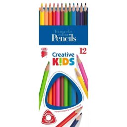 ICO Creative Kids: set de creioane colorate triunghiulare - 12 buc