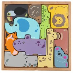 Trefl: Set de construit zoo din lemn