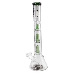 Black Leaf Bong din sticla Beaker 2x UFO Percolator 47cm