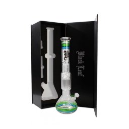 Bong din sticla BL Green 10 Percolatoare in cutie 46cm + Cutie cadou