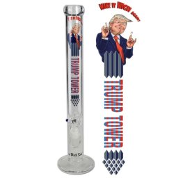 Black Leaf Bong din sticla Trump Tower Make it high again 50cm