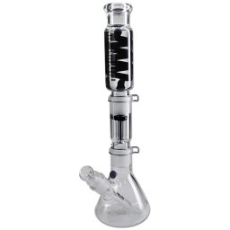 Blaze Bong din sticla M&M Spiral 3 parti 6 Percolatoare 51cm (cu lichid racire)