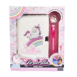 Jurnal secret Girabrilla , Unicorn magic - pix cu cerneala invizibila si lacat
