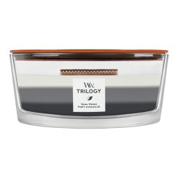 WoodWick Warm Woods Trilogy Lumanare Unisex 453.6 g