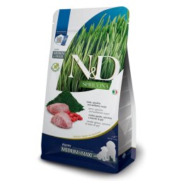 N&D Spirulina Puppy Medium and Maxi cu Miel si Fructe Goji, 2 kg