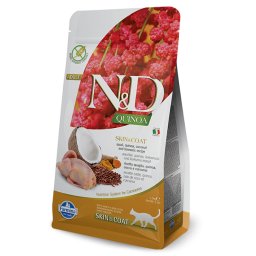 Hrana uscata pentru pisici, N&D Cat Quinoa Skin & Coat cu Prepelita, 1.5 kg