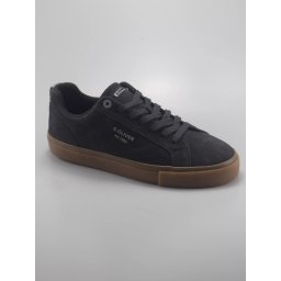 s.Oliver Sneakers barbati cu siret, din piele naturala, intoarsa, Gri inchis (SELECTATI MARIMEA: 41)