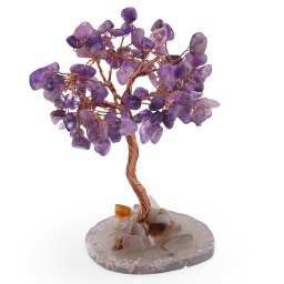 Copac decorativ cu Ametist si baza din Agat natural